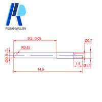 Connecteur banane électrique mâle/femelle 0,9 mm personnalisable en usine, avec broches en laiton plaqué or de qualité aéronautique
