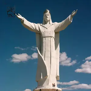 تمثال كبير ضخم للدين في الهواء الطلق مخصص من BLVE تمثال كبير من الرخام للملك يسوع الفداء البرازيلي ريو دي كريست