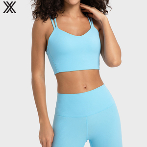 Reggiseno sportivo senza cuciture per taglie forti e senza cuciture a costine in stile Yoga con reggiseno da allenamento per palestra Top - Product Image 2