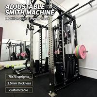 Rack de musculation multifonctionnel 3-en-1 de qualité supérieure, robuste et réglable, avec machine Smith