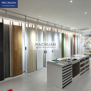 Chất Lượng Cao Cửa Hàng Bán Lẻ Kệ Trượt Gạch Hiển Thị Giá Gốm Kim Loại Gạch Đứng Cho Showroom - Product Image 5