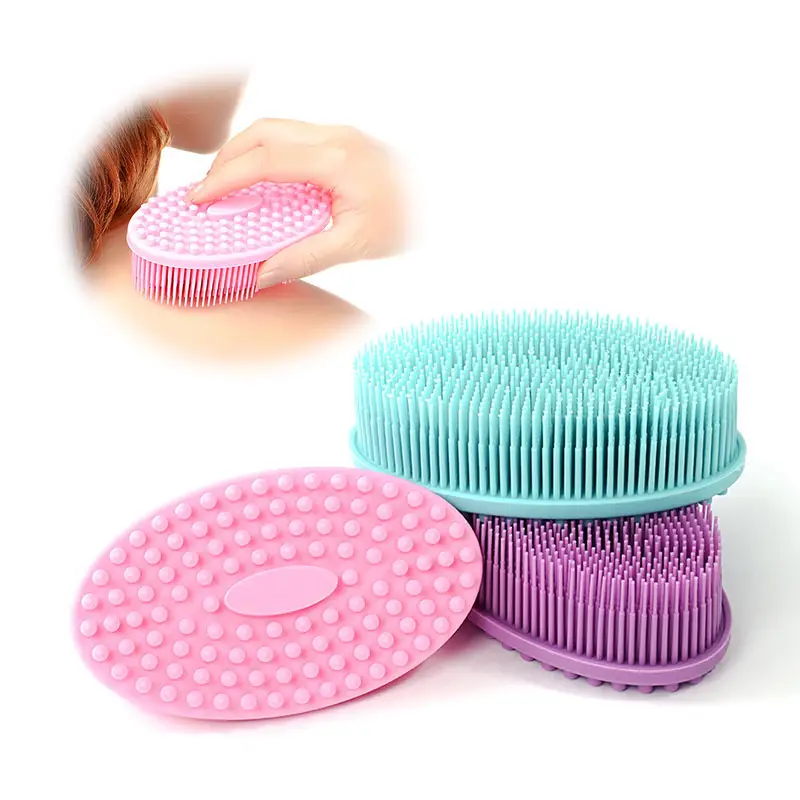 Custom Zachte Reiniging Wassen Baby Skin Back Douche Scrubber Exfoliërende Siliconen Lichaam Bad Borstels