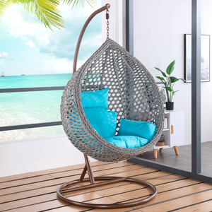Sedia Sospesa a Dondolo a Uovo <span class=keywords><strong>in</strong></span> <span class=keywords><strong>Rattan</strong></span> Moderno con Supporto da Esterno all'Ingrosso per Giardino, Balcone, Patio, Terrazza, Parco <span class=keywords><strong>e</strong></span> Uso Scolastico - Product Image 2