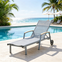 Chaise longue de piscine en aluminium pour hôtel, moderne et réglable, pour extérieur, plage et patio
