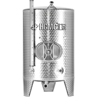 Fermenteur conique à vin HGMC 300l 500l 1000l, réservoir en acier inoxydable avec fond conique, machine à vin, réservoir de fermentation du vin