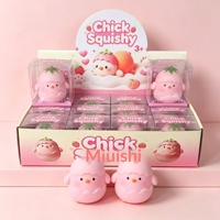 Bestseller Bloc de construction souple, Poussin éclos rose, Jouet anti-stress à presser en forme d'animal simulé