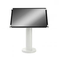 Support de tablette pivotant en X pour le commerce de détail, support de tablette blanc avec gestion des câbles, supports de tablette PC pour comptoir de caisse