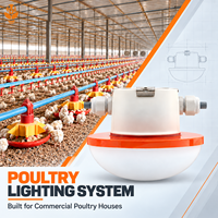 Système d'éclairage LED pour poulaillers commerciaux, étanche IP67, sans scintillement, intensité variable, pour élevages de poulets de chair, pondeuses et reproducteurs