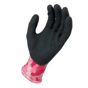 NMSAFETY Pink <strong>Leopard</strong> <strong>Print</strong> Foam Latex Coated Working Garden <strong>Gloves</strong> CE EN388 2121X - Product Image 4