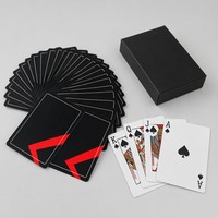 Jeu de cartes à carreaux bleus et blancs, dos de carte à motifs standard, faces de cartes imprimées, boîte de rangement en papier écologique, coins arrondis, pour la famille