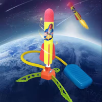 Lanceur de fusée en mousse volant en plein air d'été pour enfants pour jouet Stomp conception de pédale de pompe à Air rougeoyante pour les enfants