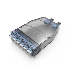 Adaptateur quadruple LC/UPC Module fibre optique OM4 multimode avec câble de sortie <span class=keywords><strong>Erika</strong></span> violet à 12/24 cœurs pour équipement à fibre optique FTTH - Product Image 1