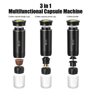 เครื่องชงกาแฟเอสเพรสโซแบบพกพาขนาดกะทัดรัด พร้อมที่วางแก้ว จอแสดงผล LED แรงดัน 20 บาร์ เครื่องชงกาแฟไฟฟ้า 3 in 1 สำหรับการเดินทางและกิจกรรมกลางแจ้ง - Product Image 5