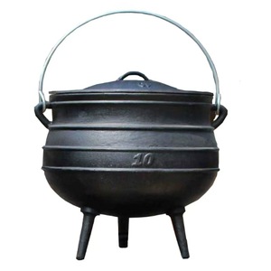 Cast Iron Camping Pot 1/4 Qt Three Legged Outdoor Cookware Stew Roasting Pot South African Style Picnic Use - Product Image 5