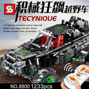 SY-8880 bloques de construcción para niños, juguete de ladrillos para armar autobús eléctrico por control remoto, a control remoto, escala 1:10, 1088 piezas