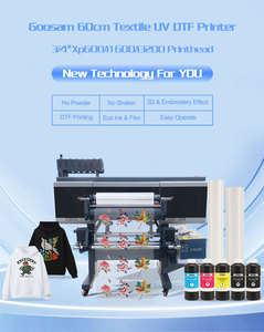 เครื่องพิมพ์เสื้อยืดแบบม้วนเป็นม้วนผ้า cmykw DTF UV A1ความเร็วสูง60ซม. พร้อมเอฟเฟกต์การปัก3D - Product Image 6