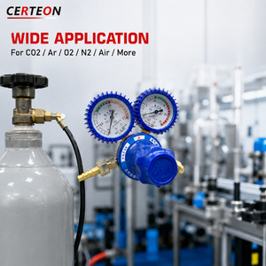 Régulateur de pression pour oxygène avec double manomètre filetage mâle G5/8 soudage argon CO2 propane régulateur - Product Image 5