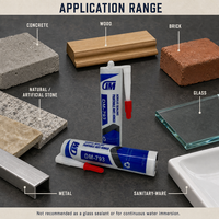Scellant acrylique DM DM-793, qualité construction, imperméable, résistant aux intempéries, mastic pour joints, pour bois, béton, multi-surfaces, colle OEM