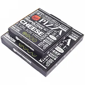 Boîte à pizza personnalisée avec logo Boîtes en carton 10 pouces 10x10x3 Boîte à pizza en carton