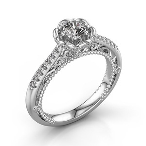 Elegante anello floreale per donna, gioielli alla moda a forma di fiore - Product Image 1