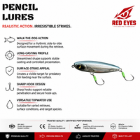 Échantillon Gratuit Leurre Flottant Type Crayon Walk The Dog Sonore Longue Portée pour Pêche en Surface Vente en Gros Topmouth Culter Red Eye Barb