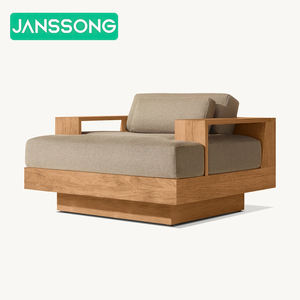 Luxury Modern Hotel Outdoor Dining Set with Teak <b>Table</b> and Chairs for Resort Villa Park & Patio Use - Product Image 6