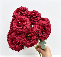 Buket Ranunculus Sutra Buatan 9 Tangkai, Bunga Tiruan Seperti Asli, Beraneka Warna, Dekorasi Vas Rumah, Rangkaian Bunga Pernikahan