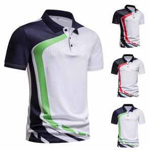 เสื้อโปโลซับลิเมชั่นแบบกำหนดเองสำหรับผู้ชาย แขนสั้น สำหรับเล่นกอล์ฟ ชุดยูนิฟอร์มทีม - Product Image 3