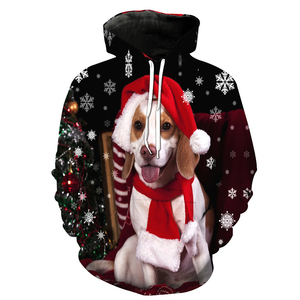 Venta caliente Animal de los hombres de impresión de poliéster Anime sudaderas con capucha suéter Navidad Sudadera con capucha - Product Image 1