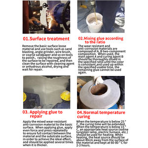 Snel Uithardende Multi-Oppervlakte Reparatie Compound Voor Rookgaskanalen Kolenmolens Ontzwaveling Pijpleidingen - Product Image 5