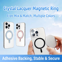 Pelat Magnetik Kristal Ultra Tipis dengan Perekat untuk Dudukan Ponsel di Mobil, Berbagai Warna, Universal