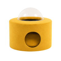 Mobilier pour chat design : Maison avec transat bulle transparente, finition velours doux, niche cachée et style moderne