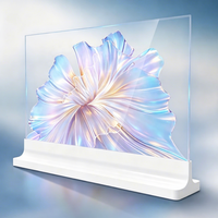 Écran OLED holographique transparent anti-reflet 30/55/75 pouces, écran tactile, téléviseur en verre transparent