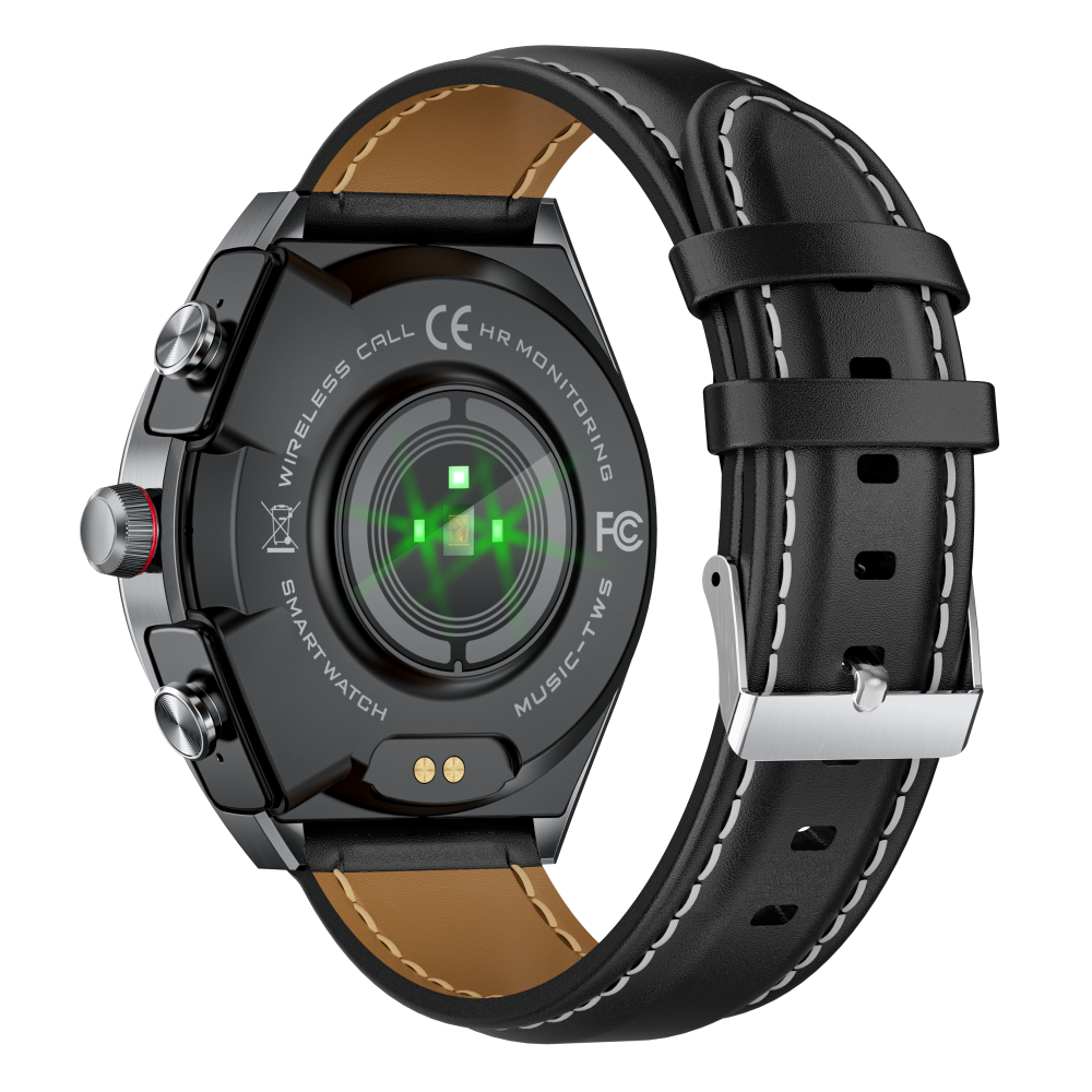 ORANGLES 2025 New Best Smart Watch Leather Band with Earbuds 2 in 1 Headphones and Smartwatch Fitness Tracker with Heart Rate Monitor - angled perspective - presenting advantages - Image 4 of 6 | fits any environment | Purchase 2025 New Best Smart Watch Leather Band with Earbuds 2 in 1 Headphones and Smartwatch Fitness Tracker with Heart Rate Monitor Michigan | Free Shipping ORANGLES