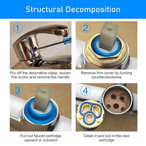 Bath & Kitchen Single Lever Shower Tub Repair Ceramic <b>Disc</b> Cartridges Valve Faucet Replacement Valve Cartridge 25mm - Product Image 5