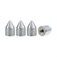 Ambark Overseas Limited – Ensemble de 4 capuchons de valve coniques en laiton de haute qualité, finition métallique, haute pression, forgés, résistants à la corrosion, OEM