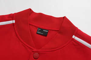 Veste universitaire à rayures classiques pour hommes, coupe ajustée, bombardier de baseball au lycée, manches longues, fermeture boutonnée en coton décontractée, automne hiver - Product Image 2