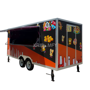 Camion de restauration mobile pour café et bière, construction en fibre de verre, cuisine entièrement équipée pour les en-cas, les bonbons, les chips, utilisation en extérieur - Product Image 1