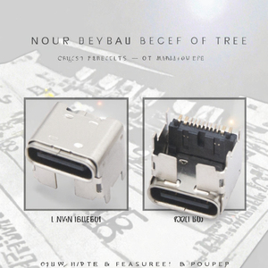 Connecteur de charge USB Type C femelle 4 broches SMD en alliage de zinc, courant nominal 1A - Product Image 3