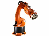 Bras robotisé industriel lourd à 6 axes KUKA KR 500 L420-3, charge utile de 500 kg, portée de 4201 mm, puissance de 13 kW, tension de 400-480 V, IP65