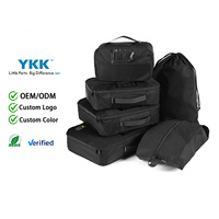 Ensemble de 6 cubes de rangement pour bagages de voyage, sacs de rangement pour vêtements en maille respirante, pochette multifonctionnelle pour articles de toilette et linge