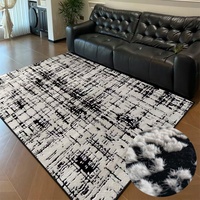Tapis en fausse fourrure de lapin de luxe léger, fabriqué à la machine, moelleux, écologique et antidérapant pour salon et chambre à coucher