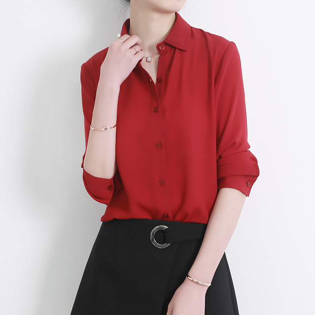 Long Sleeve Chiffon Shirt for Women