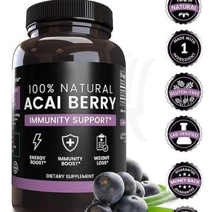 WELLBODY OEM/ODM özel etiket fabrika kaynağı lal doğal organik <span class=keywords><strong>Acai</strong></span> <span class=keywords><strong>Berry</strong></span> tozu vahşi yetiştirme kapsüller - Product Image 2