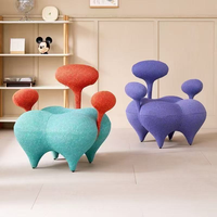 Canapé Balancelle Magique de Luxe en Cuir, Style Designer Moderne, Fauteuil Simple à Blocs de Couleurs pour Salon