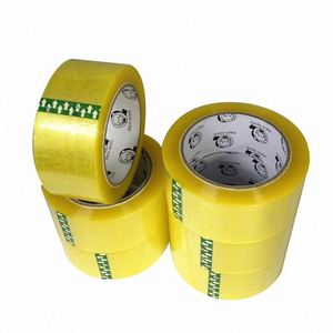 Rollos de Cinta Adhesiva Antiestática Transparente Bopp de 48 mm x 100 m, Adhesivo de Goma de una Cara, Activado por Agua y Adhesivo Termofusible para Sellado de Cajas - Product Image 5