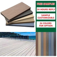 Haute brillance 3m 4m 140mm de large plancher en bois dur massif WPC Composite Decking extérieur Wpc Deck solide Cumaru Decking