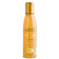 Vinaigre balsamique liquide aromatisé à la crème de citron italienne de qualité supérieure, prêt à l'emploi, par Andrea Milano, bouteille PET de 150 ml