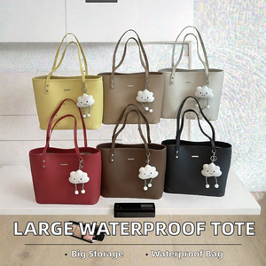 2026 Hot selling Large Capacity PU Leather <b>Tote</b> Bag Waterproof Zipper Shoulder Handbag Dual Strap Office Shopping Travel Bag - Product Image 2