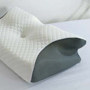 Oreiller ergonomique en mousse à mémoire de forme 0728 avec logo personnalisé, soutien cervical, orthopédique, respirant pour un sommeil confortable - Product Image 1